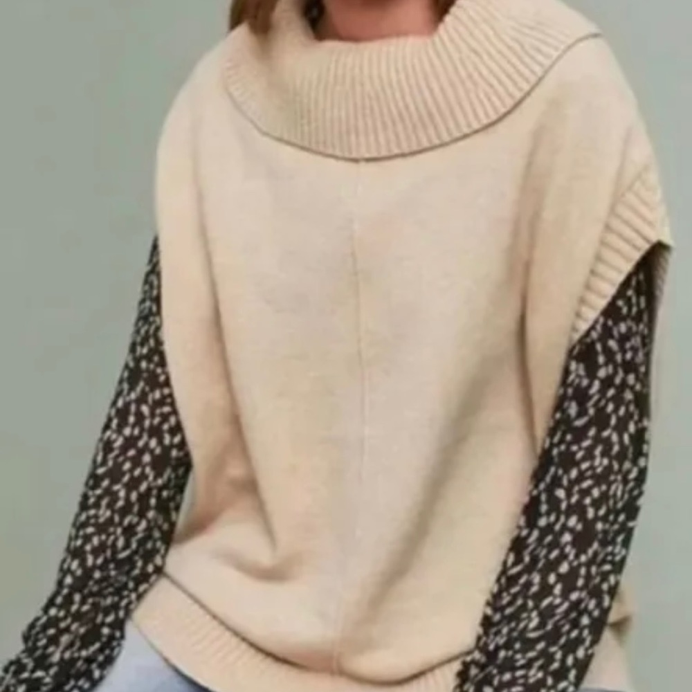 Anthropology moth knit oversized poncho sweater xmall
